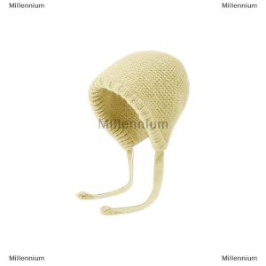 [COD] Millennium Sweet Handmade Autumn Winter Knitted Beanies Hat Wool Warm Ear Protection Hat Windproof Tassel Pullover Hat