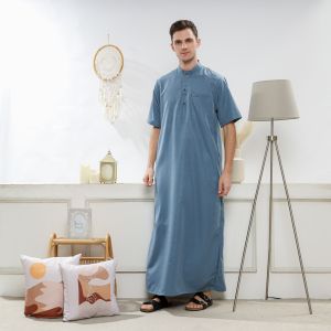 AL HAFAZ jubah pria bahan embos motif hexagonal terbaru