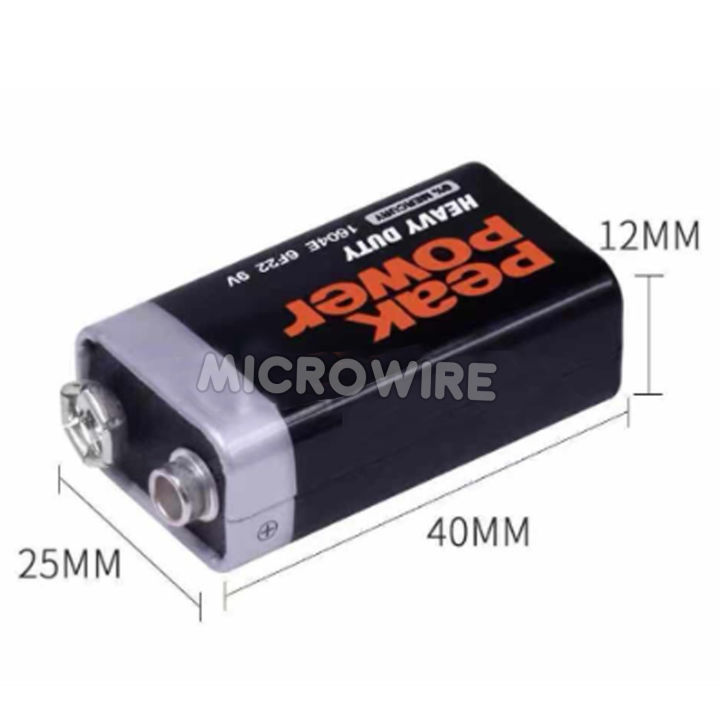 Original 9V battery PEAK POWER 9 VOLTS 9 VOLT