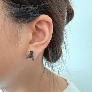 SHIHENG Creative Flies Studs Earrings Simulation Prank Insects Small Earrings Stylish Personality Mini Fly Earrings Popular Accessories