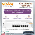 ARUBA Instant On Network Switch ION 1830 8G 4p Class4 PoE 65W Sw Fan-less Cloud-based Management Mobile App (JL811A). 
