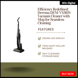 Deerma VX96W Cordless Wet & Dry Vacuum Cleaner Double Roller Brush Intelligent Sterilization Smart self-cleaning 15Kpa Suction