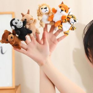 IPIE2 Stuffed Doll Finger Puppets Role Play Storytelling Animal Hand Puppets Easter Basket Stuffers Educational Puppets Plush Toy Kids Toddlers