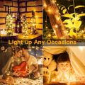 6/12/20 Pack Fairy Lights Battery Operated 200CM20 LED Mini String Lights Twinkle Lights Silver Wire Firefly Starry Lights for Mason Jars Wedding Party Christmas Centerpiece Table Decorations, Warm White. 