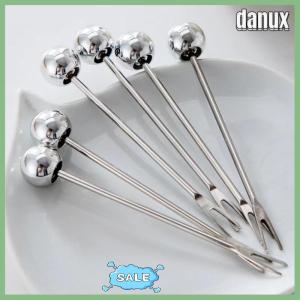 danux 6pcs Stainless Steel Dessert Forks With Storage Jar Cute Bear Utensils For Party Tasting Dessert Fruit Pickle Fruit Salad