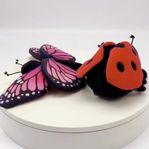 Colorful insect series plush toys: butterfly mantis bee and spider figurines plush collectibles