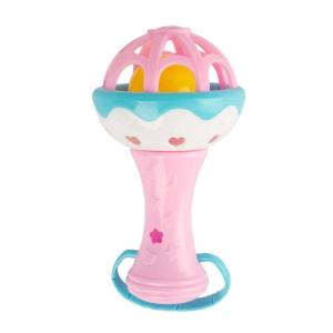 Baby Safe Silicone Rattle Teether Ball Textured Surfaces For Motor Skill Development