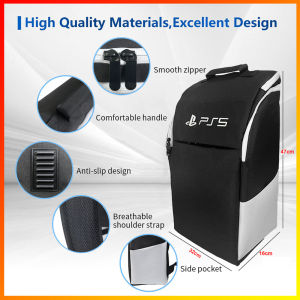New Large Capacity Backpack for PS5/ Slim/ Pro Console Full Protection PS5 Carrying Case Travel Bag PS5 Storage Bag
