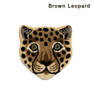 [COD&Local] Pomely Creative animal shape hand-woven wool chair cushion home dining chair cushion zebra leopard pattern round floor mat bedroom bedside childrens room rug
