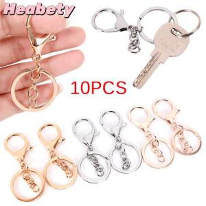 Heabety 10PCS DIY Key Rings Key Chain Jewelry Findings Lobster Clasp Keyring Making