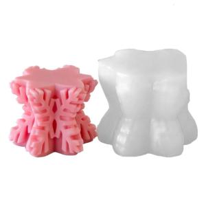 Silicone Moulds Snowflake Pillar Molds Ornament Molds Epoxy Resin Molds Plasters Molds for Making