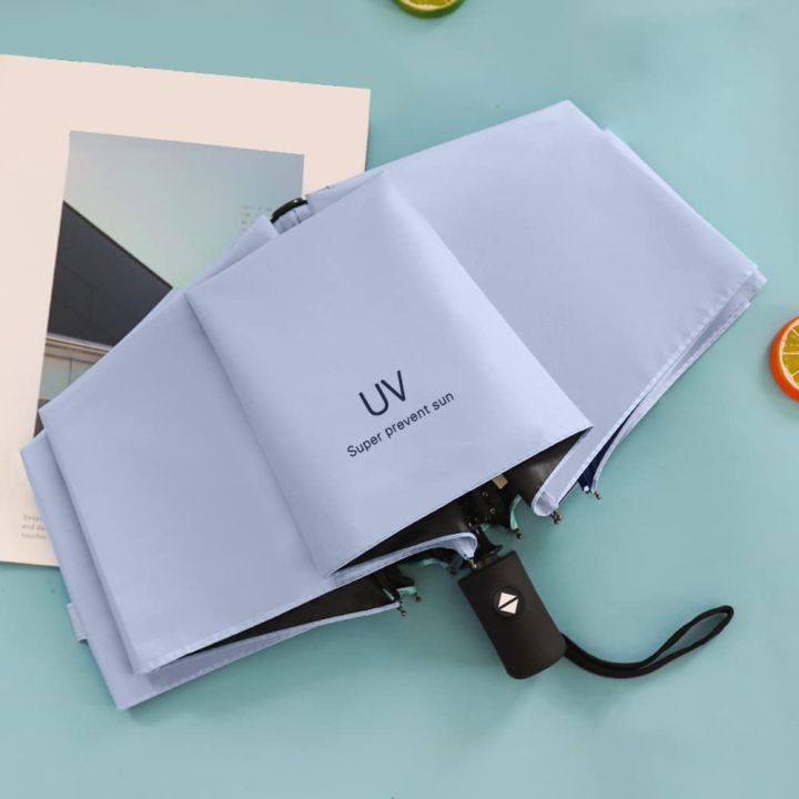 Windproof Travel UV Umbrella for Rain Compact Folding Umbrella, Sun Protection Tote Umbrella