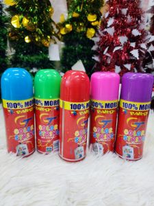 สเปรย์หิมะ SNOW SPRAY สเปรย์โฟม ปาร์ตี้ สเปรย์สายรุ้ง เวลาฉีดจะเป็นเส้นสีๆ 250ml  ส่งจากกทม.