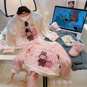 เสื้อราบบ์สองชิ้นสไตล์การ์ตูนน่ารักสำหรับเด็กหญิง สำหรับฤดูใบไม้ร่วงปี Girls new Labu top【LittleLion】