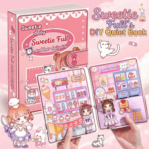 MODERNLUX Handmade Dress Up Quiet Book Cartoon Hand Eye Coordination DIY Paper Craft Book  Full Set Quiet Book Children Educational Dress Up Doll Toy