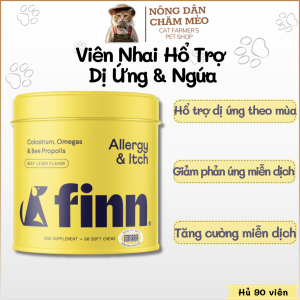 Finn - Allergy & Itch - Viên Nhai Giảm Dị Ứng Ngứa Cho Chó Tăng Miễn Dịch Giảm Phản Ứng Miễn Dịch