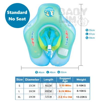 [Free Pump] Swimbobo Free Pump Double Security Baby infant Learn Swimming Inflatable Float Safety 宝宝游泳圈安全颈圈 Cincin Renang Bayi