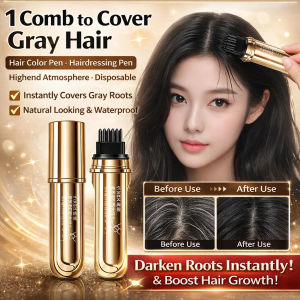 ✨Upgraded✨Hair Styling Pen Quick Color Touch-Up 2-In-1 Hair Dye Stick with Comb Covers Gray Hair Waterproof Sweat-Resistant Hair Dye Stick