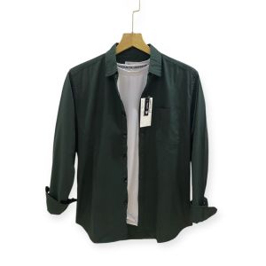 Kemeja Polos Pria Katun Twill Lengan Panjang Kemeja Kekinian anti gerah anti panas
