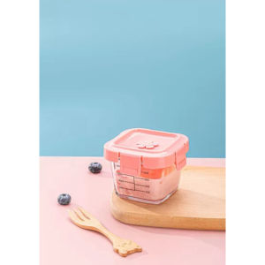 Baby Food Container Mpasi | Tempat Mpasi Kaca Container Mpasi Tahan Panas | Bayi Wadah Mpasi Kaca Penyimpanan