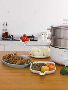 【Ship in 24H】Joyoung 九阳电蒸锅电火锅多功能不锈钢蒸笼电煮锅(Malaysia Plug)