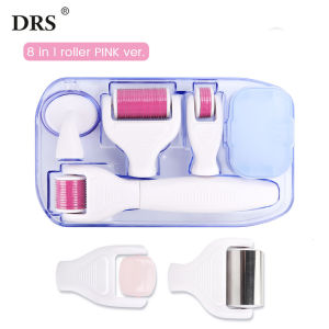 DRS 8 In 1 Dema Roller Facial Needling Titanium Derma Roller Microneedling Machine Remove Scars Skin Rejuvenation Derma Tools