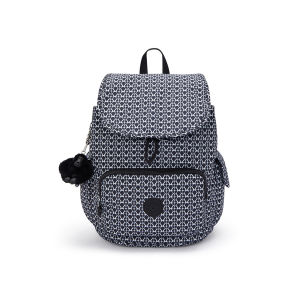 Kipling BINA SIGNATURE PRINT  City Pack Backpack (1 free monkey pendant)
