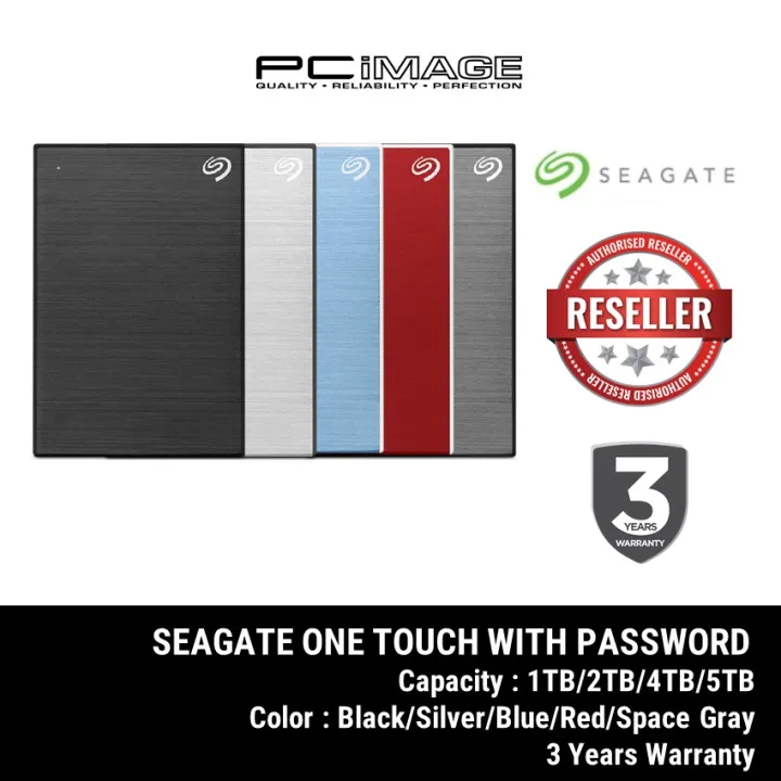 SEAGATE ONE TOUCH WITH PASSWORD 1TB / 2TB USB3.0 2.5" EXTERNAL HARD DRIVE / PORTABLE HDD - 3YR WARRANTY