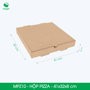 MPZ10 - 41x32x8 cm - Combo 100 hộp nắp gài pizza đa dụng - Hộp nắp gập hộp carton gói hàng hộp quà