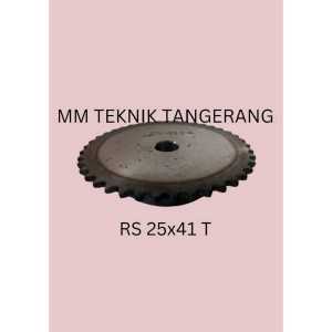 Sprocket RS 25 x 41 T Gear Rantai Single Gir gigi Z 41T RS25 -1 25Z41 25X41T 25-1 tipe B RS-25x41T