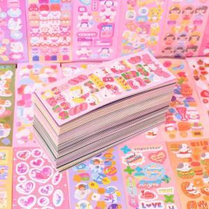20 แผ่น Laser sticker สติกเกอร์เลเซอร์ ลายการ์ตูน น่ารัก สําหรับเด็ก DIY เครื่องเขียนตกแต่ง สําหรับติดตกแต่งสมุดภาพ หมวกกันน็อค จักรยาน Guka