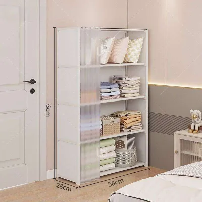 Simple Floor-Standing Multi-Layer Bookshelf Narrow Gap Living Room Storage Cabinet Wall Corner Organizer Home Decor Accessories