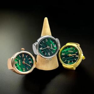 [fenggongshuode] Hot Bán Ngón Tay Đồng Hồ Vòng Sáng Tạo Phong Trào Phụ Kiện Thời Trang Cổ Điển Hợp Kim Vỏ Thạch Anh Đồng Hồ Nam Đồ Trang Sức Phụ Nữ Quà Tặng