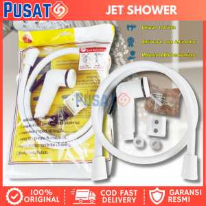 PUSAT69 Jet Shower Bidet Set Putih Semprotan Toilet Cebok Kamar Mandi Selang Sower Closet WC Handshower Bidet