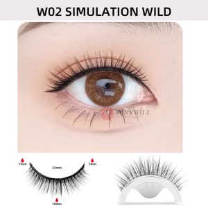 ขนตาปลอมแบบมีกาวในตัว1คู่/2คู่ขนตาปลอมขนตามิงค์3D ไม่ต้องใช้กาว