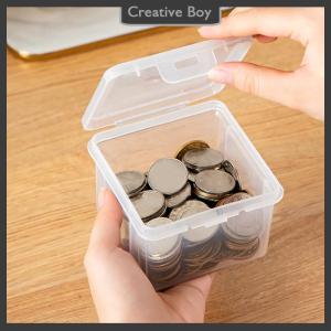 [Creative] Portable Storage Box Paper Money Album Currency Case Storage Collection Boxes Holder Transparent Plastic Case