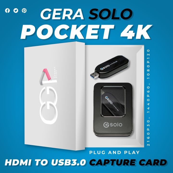 GERA SOLO POCKET 4K HDMI TO USB3.1 CAPTURE CARD 🔥แคปเจอร์การ์ด🔥 ประกัน ...