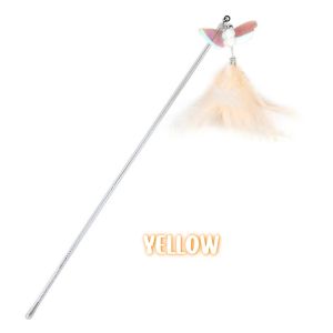 Cat Teaser Funny Stick Cat Wand Teaser Retractable Stick Plush with Soft Feather Small Bell Cat Toy 仙女逗猫棒 [50cm-96cm]