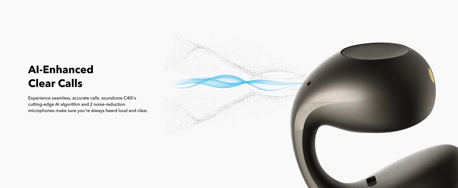 SOUNDCORE C40i Flexible and Comfortable Clip-On Earbuds หูฟังบลูทูธไร้สาย หูฟังไร้สาย หูฟังบลูทูธ เสียงเบสหนัก กันน้ํา