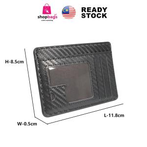KASHVAU Slim Carbon Fiber Card Holder Wallet for Men Front Pocket Holds 9 Cards 7-9