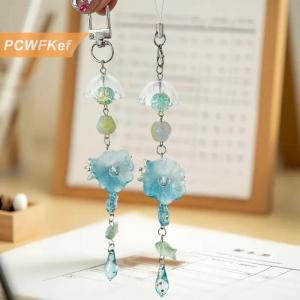 【PCWFKef】 Mùa hè Sao Biển vỏ Keychain Y2K ngọt ngào đính cườm điện thoại di động dây buộc nữ tính dễ thương Ins túi quyến rũ Mặt dây chuyền trang trí quà tặng