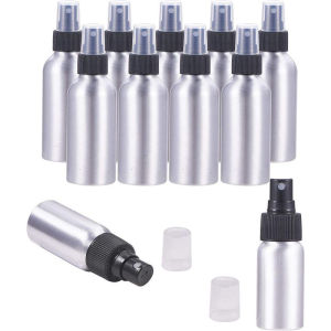 50/100ml Empty Aluminum Spray Bottle Cosmetic Bottle Mini Metal Atomizer Bottles Travel Size For Cosmetic