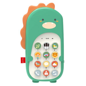 Dinasour Multifunction Mini Phone Baby Kids Music Mobile Phone Bit Silicone Cellphone Telephone Educational Learning Toy Teether宝宝儿童婴儿初生儿玩具学前教育牙胶恐龙手机