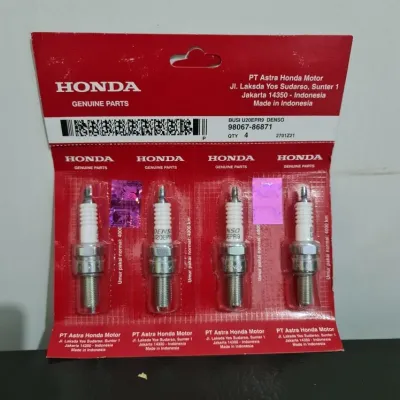 ISI 4 PC BUSI U20 U20EPR9 DENSO HONDA KHARISMA SUPRA X 125 VARIO BEAT AHM PER RENTENG ISI 4