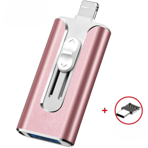 Portable 3in1 PushPull MultiFunction USB Flash Drive For Apple Computers and Devices