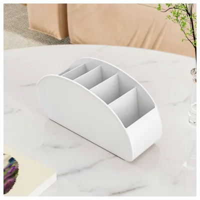 【Smile Box】 1pc Control Holder - Remote Caddy Tray Organizer for TV Media Players Pens Space-Saving Desktop & Bedside Table Organizer