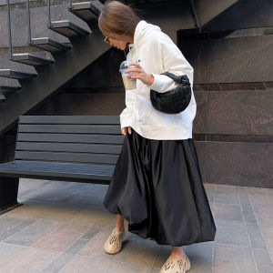 กระโปรงสั้นกระโปรงฟูฟ่องซาตินสำหรับผู้หญิง