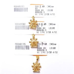 JIN JING PDR CHARM (5D) FERRIS WHEEL/PICKLE BALL EMAS 916 TULEN 0.23G-0.36G