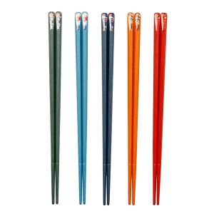 EXALTEDP Japanese Style Unique Pattern Anti-bacterial Colorful Reusable Non-slip High Temperature Resistant Tableware Flatware Kitchen Utensils Chopsticks