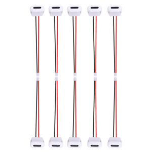 【WOKEN】20PCS Type-C 2Pin Injection Molded Female Charging Port Connector with Welding Wire Waterproof Copper Core Direct Voltage Car Charging Port USB Connector Plug Socket